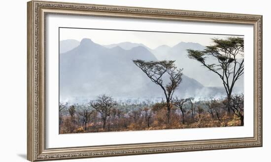 Uganda, Kidepo. the Deliberate Burning of Tall Grass Takes Place Soon after the Rainy Season-Nigel Pavitt-Framed Photographic Print