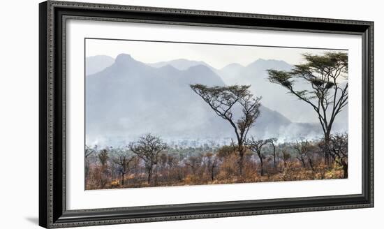 Uganda, Kidepo. the Deliberate Burning of Tall Grass Takes Place Soon after the Rainy Season-Nigel Pavitt-Framed Photographic Print