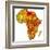 Uganda on Actual Map of Africa-michal812-Framed Art Print