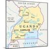 Uganda Political Map-Peter Hermes Furian-Mounted Art Print