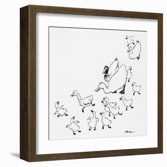 Ugly Duckling 1-Arthur Rackham-Framed Art Print