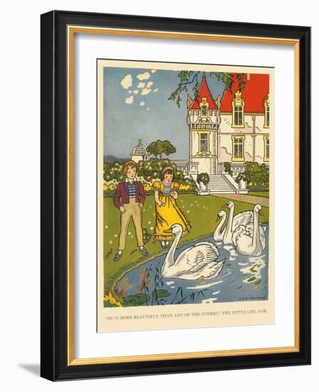 Ugly Duckling, Beautiful Swan-Hauman-Framed Art Print