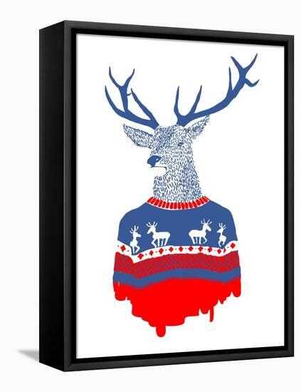 Ugly Winter Pullover-Robert Farkas-Framed Stretched Canvas