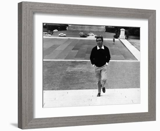 Ugo Tognazzi Going Up the Stairs of a Square-Marisa Rastellini-Framed Photographic Print