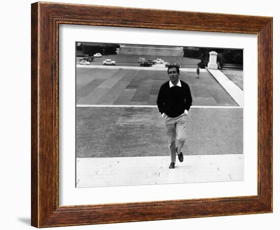 Ugo Tognazzi Going Up the Stairs of a Square-Marisa Rastellini-Framed Photographic Print