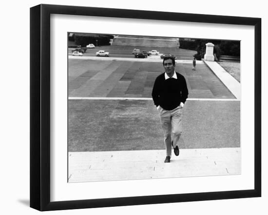 Ugo Tognazzi Going Up the Stairs of a Square-Marisa Rastellini-Framed Photographic Print