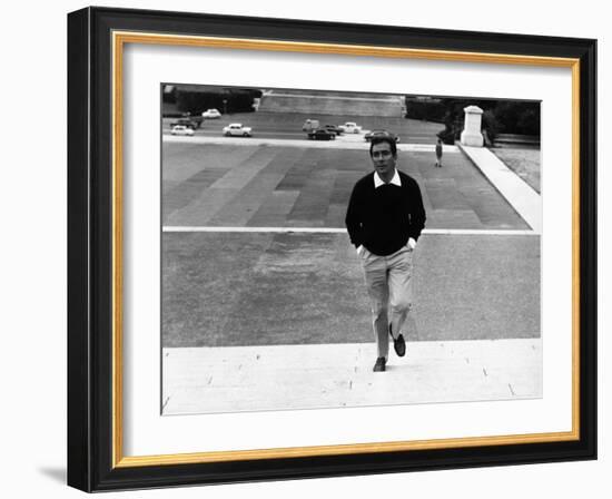 Ugo Tognazzi Going Up the Stairs of a Square-Marisa Rastellini-Framed Photographic Print