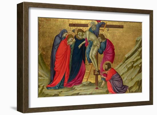 Ugolino Di Nerio (Ca 1280-1349) the Deposition (From the Basilica of Santa Croce, Florence) Tempera-Ugolino Di Nerio-Framed Giclee Print