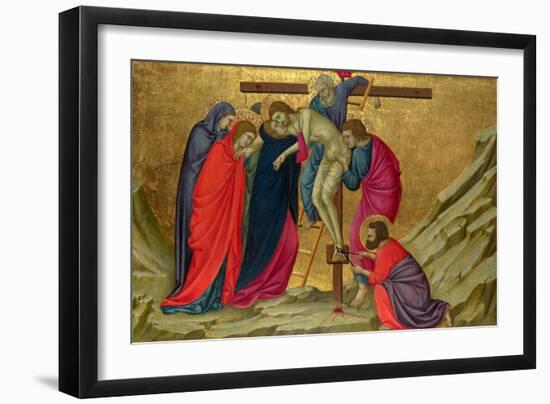 Ugolino Di Nerio (Ca 1280-1349) the Deposition (From the Basilica of Santa Croce, Florence) Tempera-Ugolino Di Nerio-Framed Giclee Print