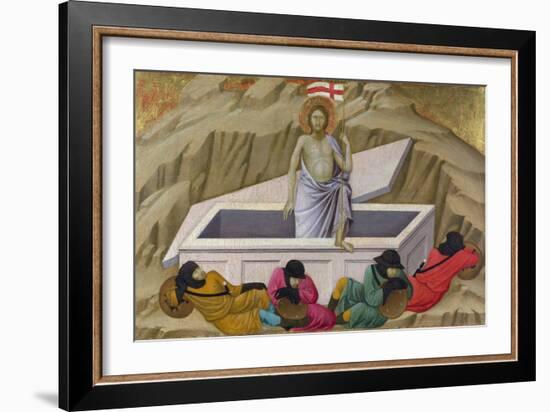 Ugolino Di Nerio (Ca 1280-1349) the Resurrection (From the Basilica of Santa Croce, Florence) Tempe-Ugolino Di Nerio-Framed Giclee Print