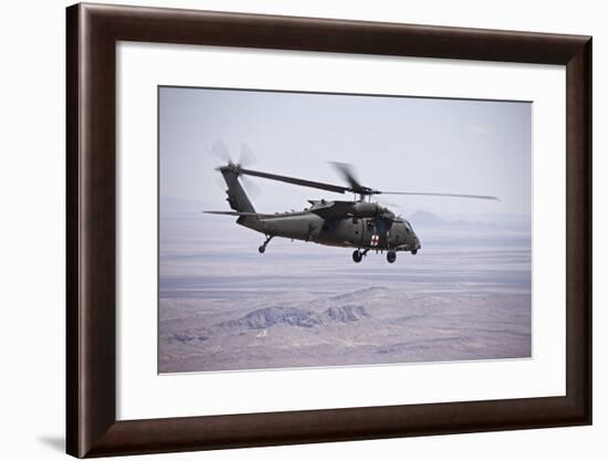 Uh-60 Black Hawk Takes Off after Refueling in New Mexico-Stocktrek Images-Framed Photographic Print