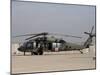 UH-60 Blackhawk Medivac Helicopter Refuels at Camp Warhorse after a Mission-Stocktrek Images-Mounted Photographic Print