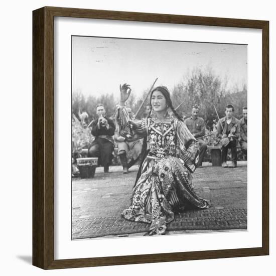 Uighur Dancer Performing to Music-null-Framed Photographic Print