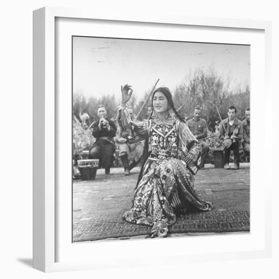 Uighur Dancer Performing to Music-null-Framed Photographic Print