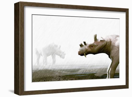 Uintatherium-Christian Darkin-Framed Photographic Print