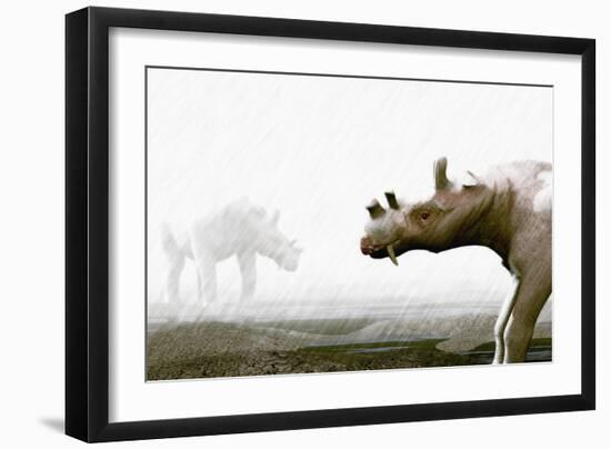 Uintatherium-Christian Darkin-Framed Photographic Print