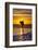 Uk, Cornwall, Polzeath. a Woman Comes in from an Evening Surf Against a Stunning Sunset.-Niels Van Gijn-Framed Photographic Print