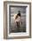 Uk, Cornwall, Polzeath. a Woman Looks Out to See, Preparing for an Evening Surf. Mr-Niels Van Gijn-Framed Photographic Print