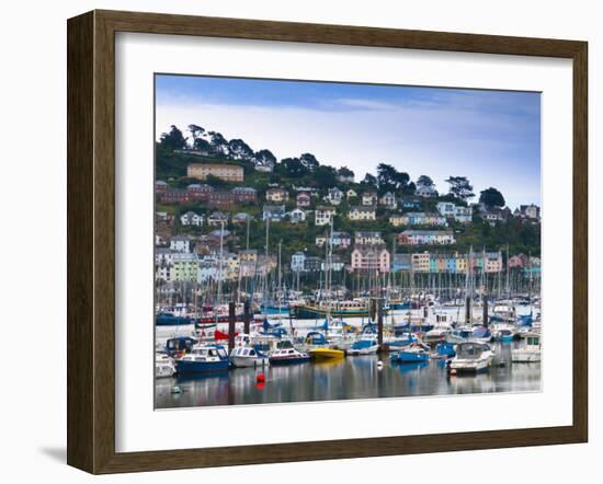 UK, Devon, Kingswear from Dartmouth, River Dart-Alan Copson-Framed Photographic Print