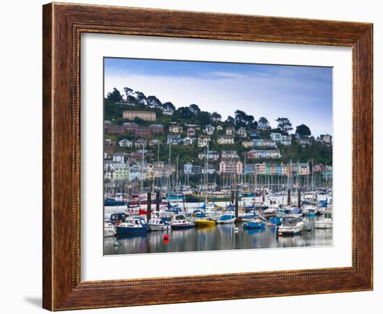 UK, Devon, Kingswear from Dartmouth, River Dart-Alan Copson-Framed Photographic Print