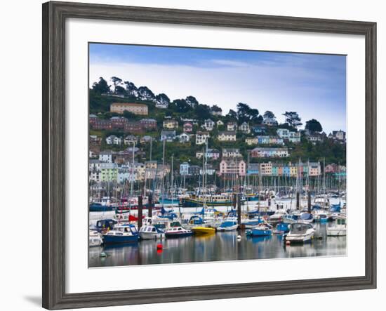 UK, Devon, Kingswear from Dartmouth, River Dart-Alan Copson-Framed Photographic Print