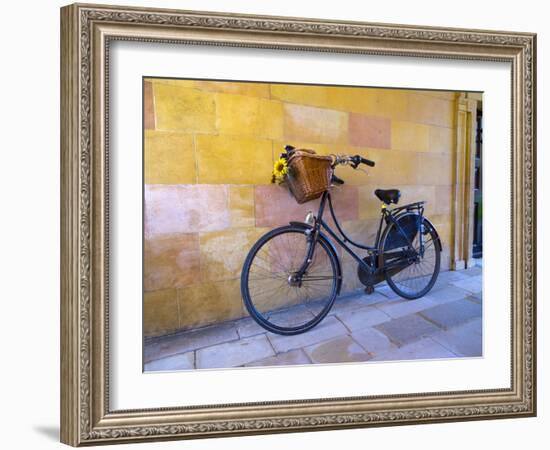 UK, England, Cambridge, Clare College, Bicycle-Alan Copson-Framed Photographic Print