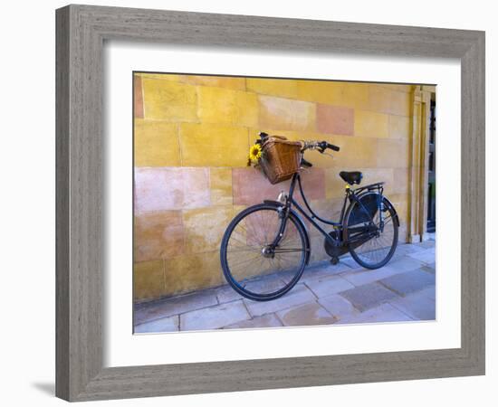 UK, England, Cambridge, Clare College, Bicycle-Alan Copson-Framed Photographic Print