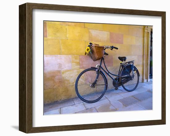 UK, England, Cambridge, Clare College, Bicycle-Alan Copson-Framed Photographic Print