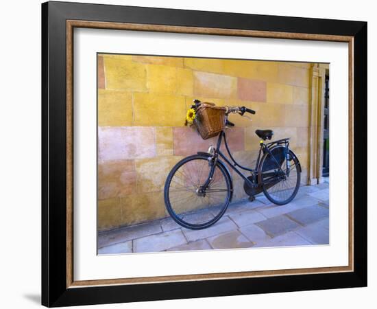 UK, England, Cambridge, Clare College, Bicycle-Alan Copson-Framed Photographic Print