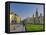 UK, England, Cambridge, King's Parade and King's College on Right-Alan Copson-Framed Premier Image Canvas