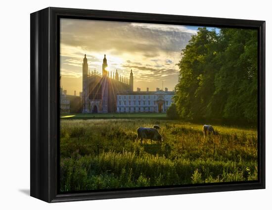 UK, England, Cambridge, the Backs and King's College Chapel-Alan Copson-Framed Premier Image Canvas