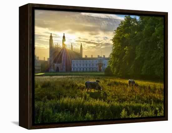 UK, England, Cambridge, the Backs and King's College Chapel-Alan Copson-Framed Premier Image Canvas