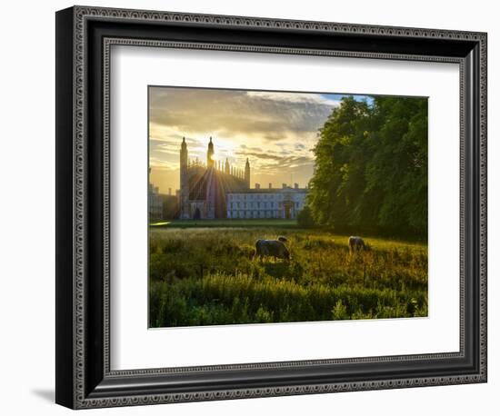 UK, England, Cambridge, the Backs and King's College Chapel-Alan Copson-Framed Photographic Print