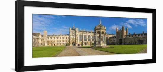 Uk, England, Cambridge, University of Cambridge, Trinity College, Great Court and Fountain-Alan Copson-Framed Photographic Print