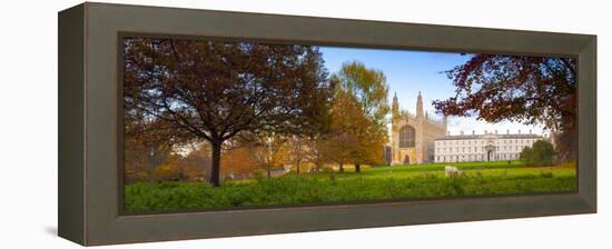 UK, England, Cambridgeshire, Cambridge, the Backs, King's College Chapel-Alan Copson-Framed Premier Image Canvas