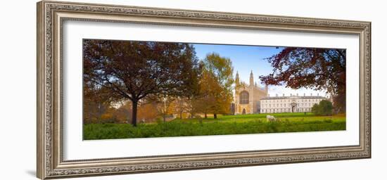 UK, England, Cambridgeshire, Cambridge, the Backs, King's College Chapel-Alan Copson-Framed Photographic Print