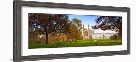 UK, England, Cambridgeshire, Cambridge, the Backs, King's College Chapel-Alan Copson-Framed Photographic Print