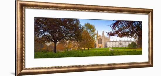 UK, England, Cambridgeshire, Cambridge, the Backs, King's College Chapel-Alan Copson-Framed Photographic Print