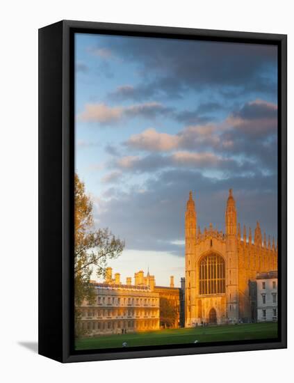 UK, England, Cambridgeshire, Cambridge, the Backs, King's College Chapel-Alan Copson-Framed Premier Image Canvas