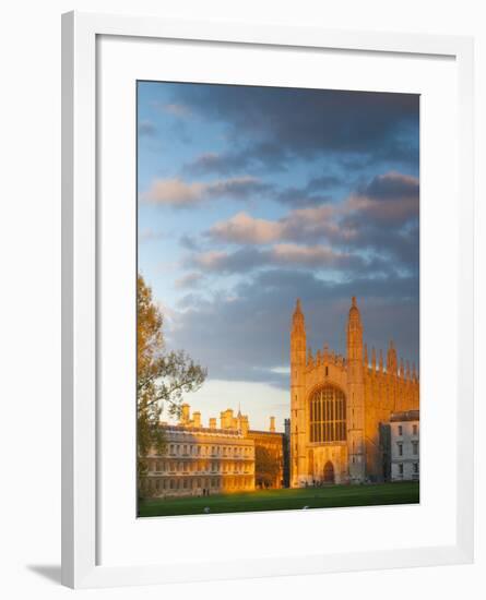 UK, England, Cambridgeshire, Cambridge, the Backs, King's College Chapel-Alan Copson-Framed Photographic Print