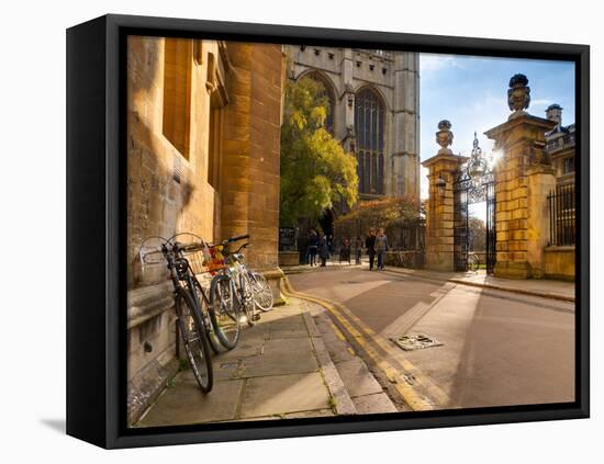 UK, England, Cambridgeshire, Cambridge, Trinity Lane, King's College Chapel-Alan Copson-Framed Premier Image Canvas