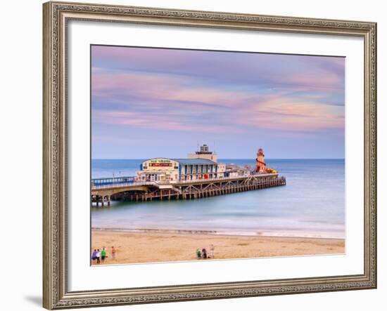 UK, England, Dorset, Bournemouth, West Cliff Beach,Main Pier-Alan Copson-Framed Photographic Print