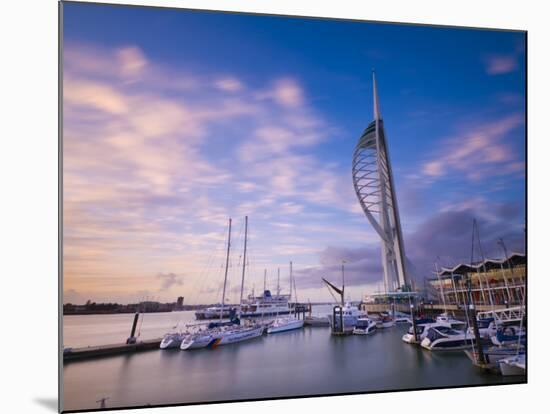 UK, England, Hampshire, Portsmouth, Gunwharf Marina, Spinnaker Tower-Alan Copson-Mounted Photographic Print