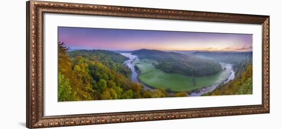 Uk, England, Herefordshire, View North Along River Wye from Symonds Yat Rock-Alan Copson-Framed Photographic Print