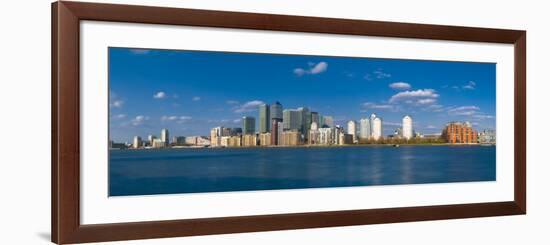 Uk, England, London, Canary Wharf and River Thames-Alan Copson-Framed Photographic Print