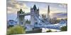 UK, England, London, River Thames, Tower Bridge and the Shard, by Architect Renzo Piano-Alan Copson-Mounted Photographic Print