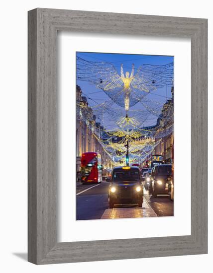 UK, England, London, West End, Regent Street, Christmas Lights-Alan Copson-Framed Photographic Print