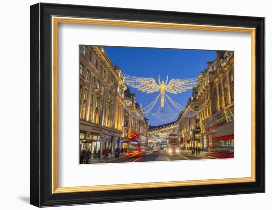 UK, England, London, West End, Regent Street, Christmas Lights-Alan Copson-Framed Photographic Print