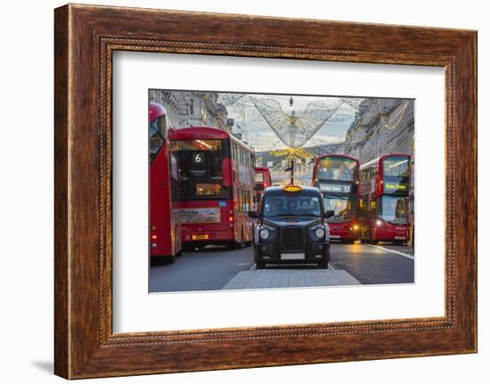 UK, England, London, West End, Regent Street, Christmas Lights-Alan Copson-Framed Photographic Print