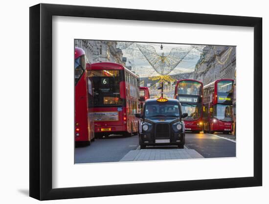 UK, England, London, West End, Regent Street, Christmas Lights-Alan Copson-Framed Photographic Print